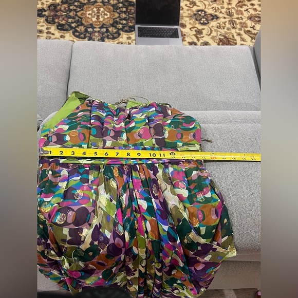 Nicole Miller Collection Multicolor Silk Blend Dress Halter Neck In Size 8 - Picture 13 of 13